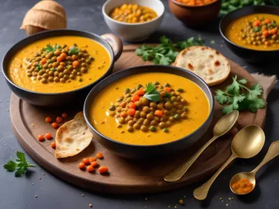 Curry Végétalien aux Lentilles Corail et Lait de Coco