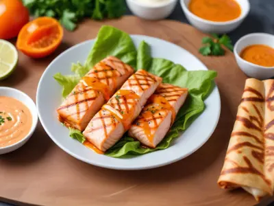 Wrap au Saumon Grillé et Sauce Aneth