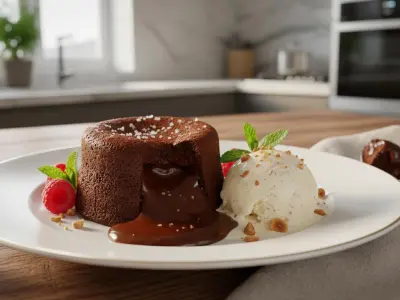 Gâteau Fondant au Chocolat Noir et Fleur de Sel