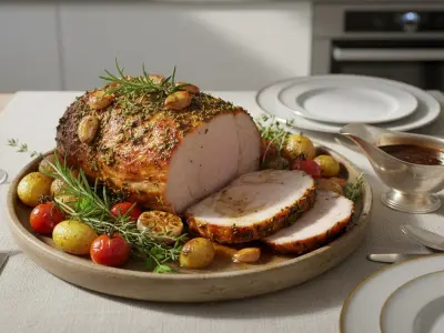 Rôti de Porc Traditionnel aux Herbes et à l'Ail