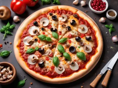 Pizza Gourmande aux Champignons et Poireaux