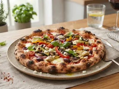 Pizza Végétarienne aux Légumes Grillés au Barbecue