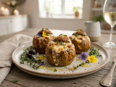 Courgettes rondes farcies au chèvre frais et herbes de Provence