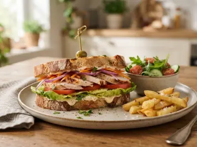 Sandwich poulet crudités