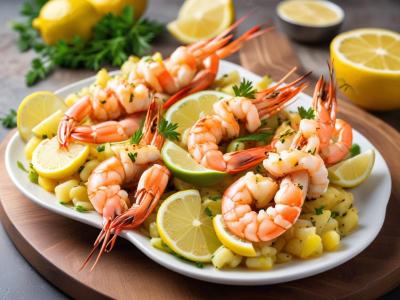 Brochettes de Crevettes Marinées au Citron Vert