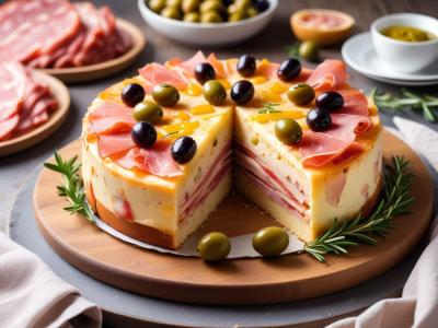 Cake salé aux olives et jambon