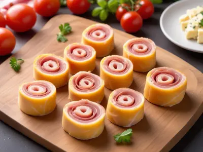 Roulés Croquants de Jambon Sec au Fromage Frais