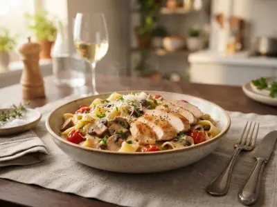 Nouilles sautées aux crevettes, ail et pousses de soja