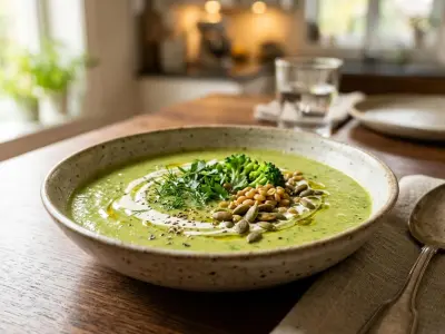 Velouté de Brocoli, Courgette et Lentilles Blondes