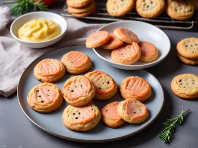 Cookies salés au saumon fumé et à l'aneth