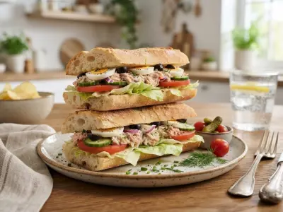 Sandwich au thon et crudités