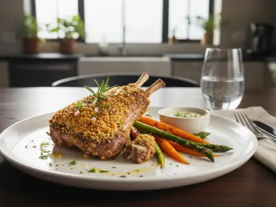 Collier d'agneau croustillant à l'air fryer pour une personne