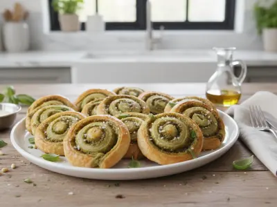 Mini-Palmiers au Pesto et Parmesan