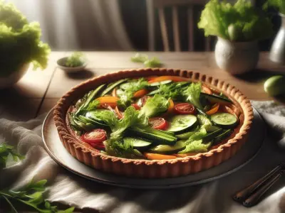 Tarte Estivale aux Légumes du Soleil et Salade Verte