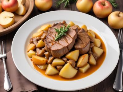 Sauté de veau aux champignons d'hiver et purée de pommes de terre