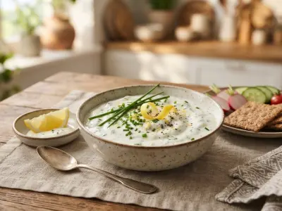 Sauce fraîche au skyr, citron et ciboulette