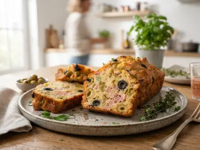 Cake salé aux olives et jambon