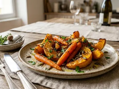 Rôti de Courge de Nice et Carottes à la Muscade