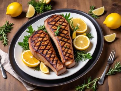Cailles grillées au thym et citron