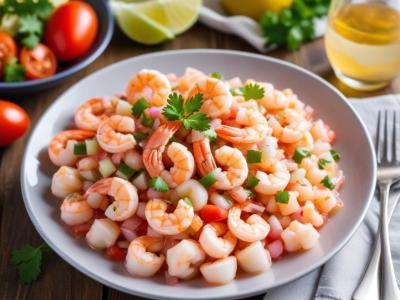 Ceviche de Crevettes Frais et Acidulé