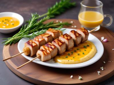 Brochette de Maïs Grillé au Beurre à l'Ail (Portion Unique)