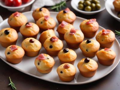 Mini Muffins au Jambon et Olives