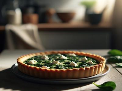 Tarte fine aux épinards et chèvre