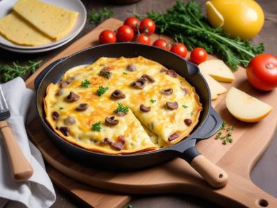 Omelette Raclette Gourmande aux Champignons