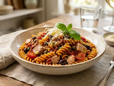 Fusilli au Thon et Pesto Rosso Méditerranéen