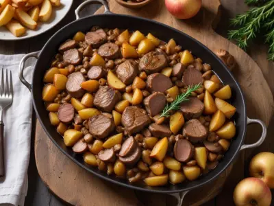 Sauté de veau aux champignons d'hiver et pommes de terre grenaille pour 8 personnes