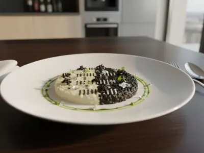 Risotto Noir et Blanc en Code Binaire