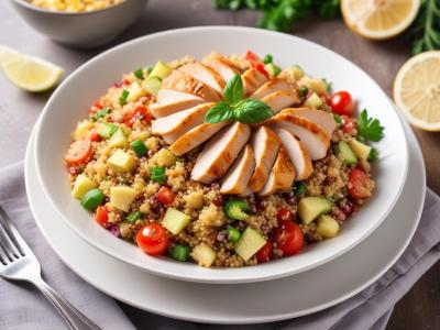 Salade de quinoa au poulet mariné