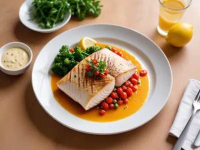 Barramundi poêlé, sauce vierge citronnée
