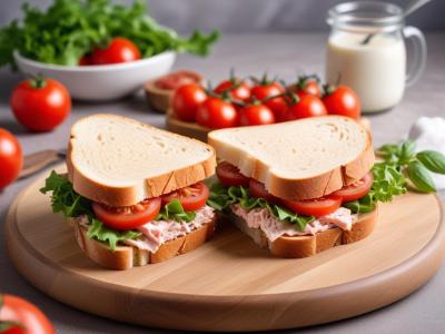 Sandwich au Thon Léger, Salade et Tomate