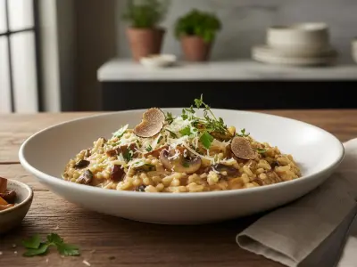 Risotto Crémeux aux Champignons des Bois