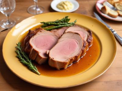 Côte de porc à la moutarde à l'ancienne