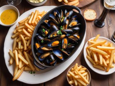 Moules marinières et frites maison