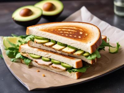 Sandwich au Poulet Grillé, Avocat et Laitue