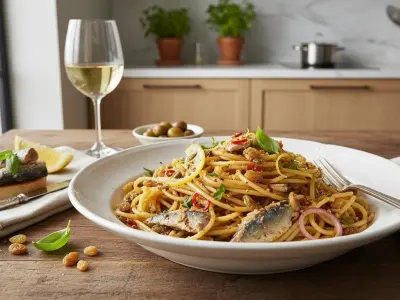 Spaghettis à la Sicilienne aux Sardines et Citron