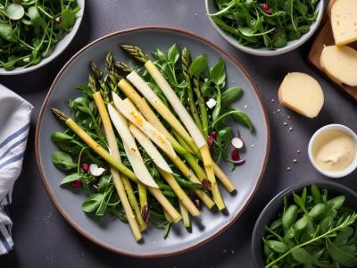 Salade d'Asperges Grillées, Parmesan et Roquette