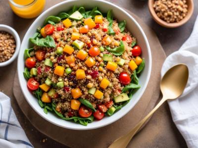 Salade de quinoa aux légumes croquants et vinaigrette légère