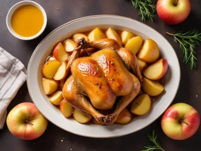 Poulet rôti miel-moutarde et pommes de terre