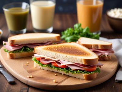 Le Gourmand : Sandwich Jambon, Fromage et Croquant de Légumes
