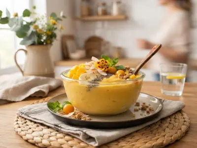 Smoothie Exotique Mangue, Banane et Lait de Coco