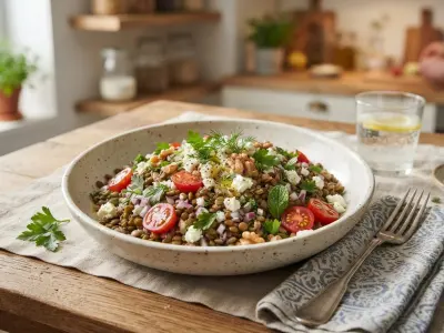 Salade de lentilles et feta