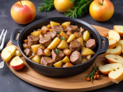 Sauté de veau aux champignons d'hiver et pommes de terre grenaille au Cookeo