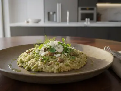 Risotto de Petit Épeautre aux Bourgeons d'Épicéa