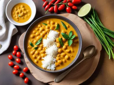Curry Végétalien aux Haricots Blancs et Lait de Coco