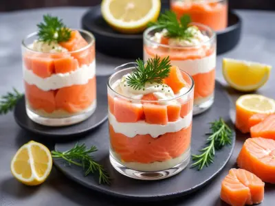 Verrines de Saumon Fumé et Crème d'Aneth