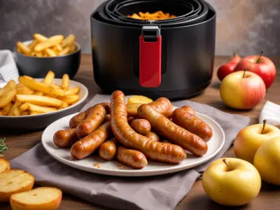 Saucisses de Montbéliard et Pommes de Terre Croustillantes à l'Air Fryer